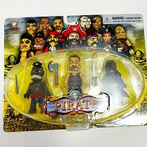 Pirate Mez-Itz Figure 3 Pack Mezco Zugbinnie Petey Stripes Willy One Eye New on